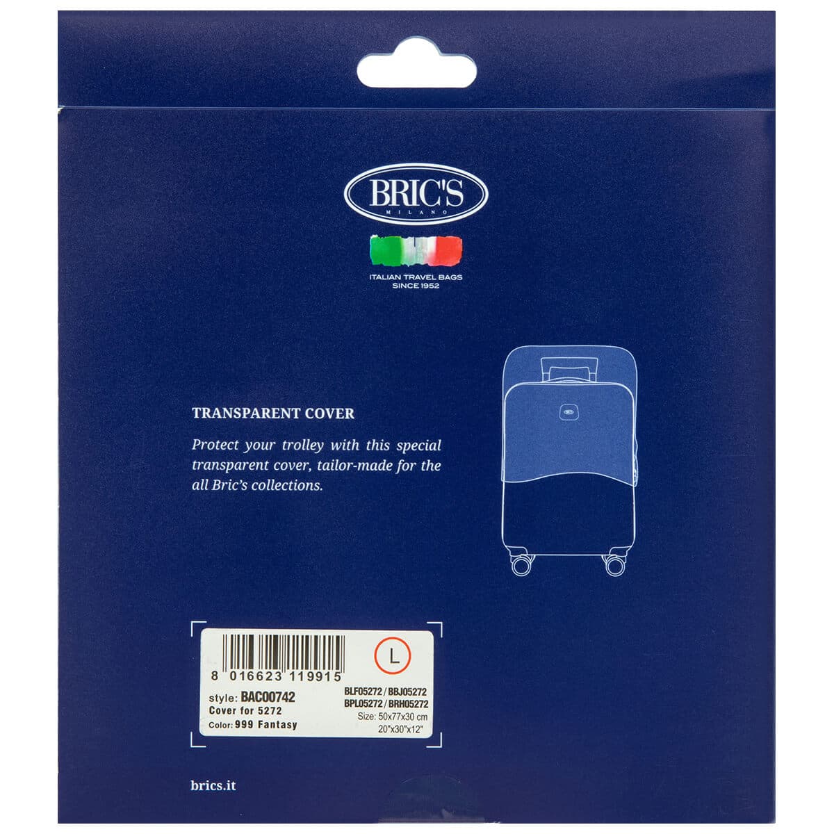 Чехол на большой чемодан 30″ Bric's BAC00742 Accessories Cover Trasparente L