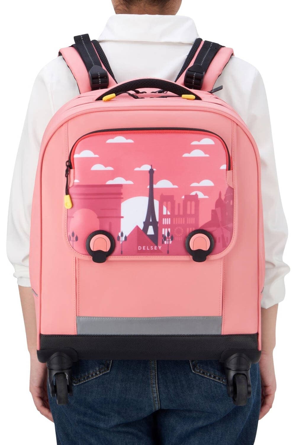 Школьный рюкзак на колесах для девочек Delsey Academie 003389453 4 Wheel Vertical Backpack 15.6″
