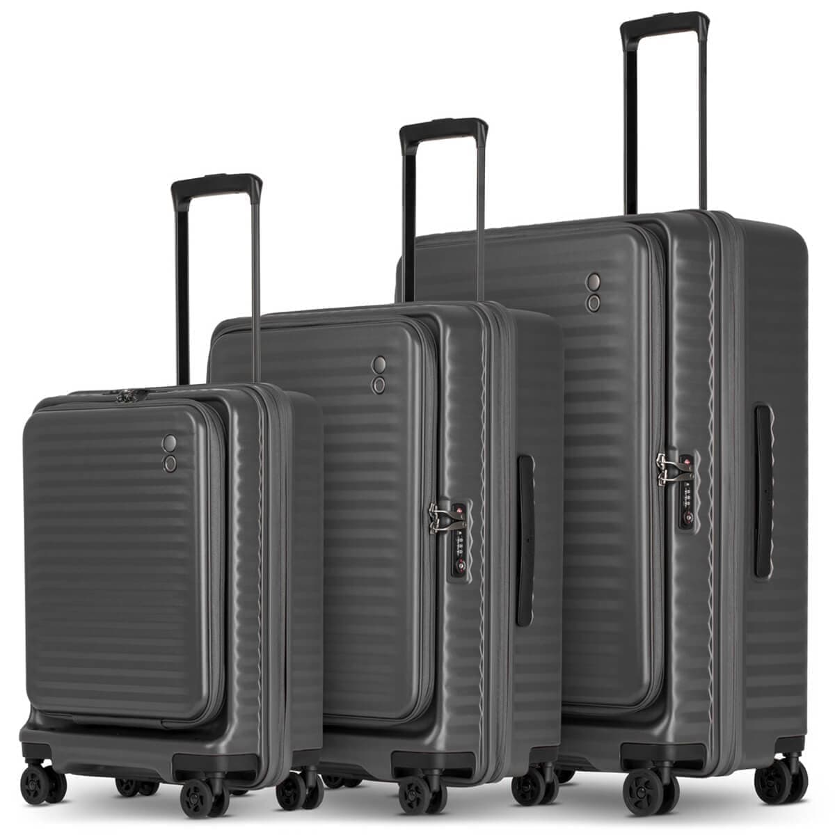 Чемодан с уникальным открыванием и колесами Hinomoto Echolac PC183FA-20 Celestra S 55 см Exp 15" USB