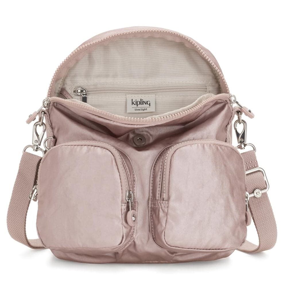 Женская сумка-рюкзак Kipling K23512G45 Firefly Up Small Backpack Metallic Rose