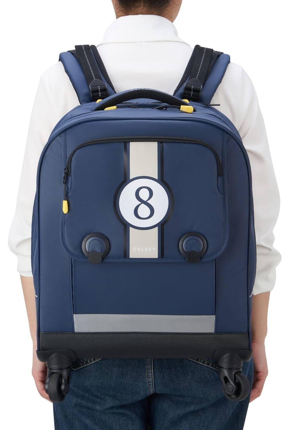 Школьный рюкзак на колесах для мальчиков Delsey Academie 003389453 4 Wheel Vertical Backpack 15.6″