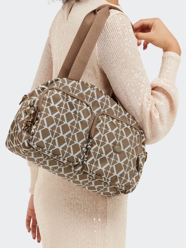 Женская сумка Kipling KI6454L57 Cool Defea Medium Shoulder bag Signature Brown