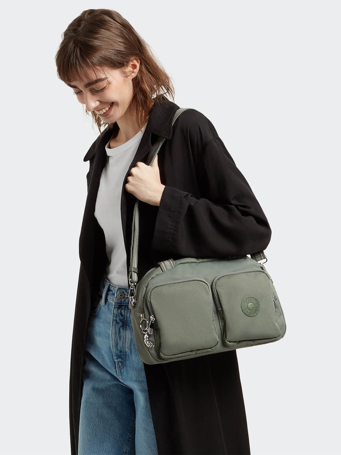 Женская сумка Kipling KI6454X98 Cool Defea Medium Shoulder bag Dark Seaweed