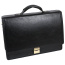 Кожаный классический портфель Ego Favorite 033-2799-01 с отделением для ноутбука 14″ 036-2799-01 Чёрный глянцевый - фото №1