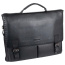 Кожаный мягкий портфель Diamond 3193-01 с отделением для ноутбука 14″ Expandable 3193-01 Black - фото №1