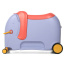 Детский чемодан-каталка делюкс Samsonite CT2-81001 Dream Rider Deluxe Elephant Lavend CT2-81001 81 Elephant Lavend - фото №7