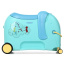 Детский чемодан-каталка с поворотными колесами Samsonite CT2-11001 Dream Rider Deluxe Elephant Blue CT2-11001 11 Elephant Blue - фото №8