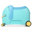 Детский чемодан-каталка с поворотными колесами Samsonite CT2-11001 Dream Rider Deluxe Elephant Blue CT2-11001 11 Elephant Blue - фото №7
