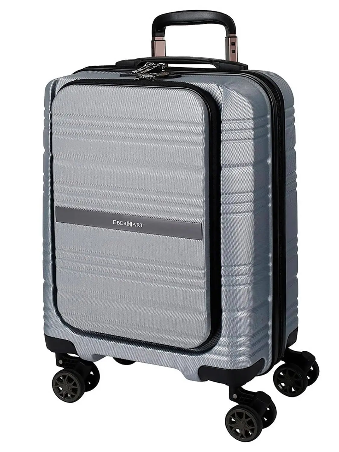 Чемодан-офис на колесах с амортизаторами и портпледом Eberhart 01B*520 Bounce Spinner S 55 см 15.6"