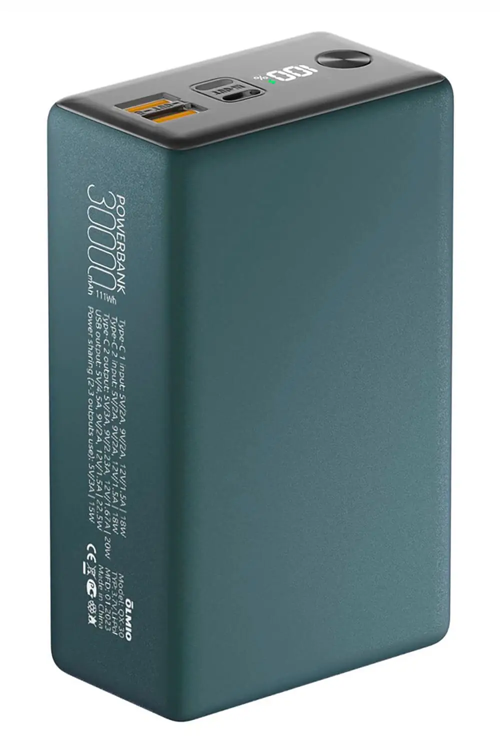 Внешний аккумулятор Olmio QX-30 Power Bank 30000mAh