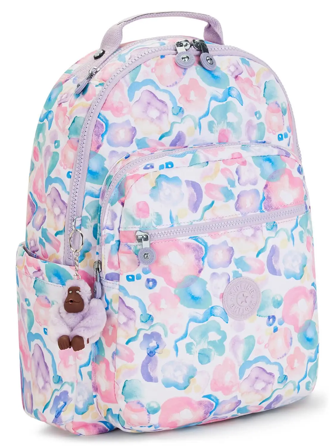 Женский рюкзак Kipling KI48512FW Seoul Large Backpack 15″ Aqua Flowers
