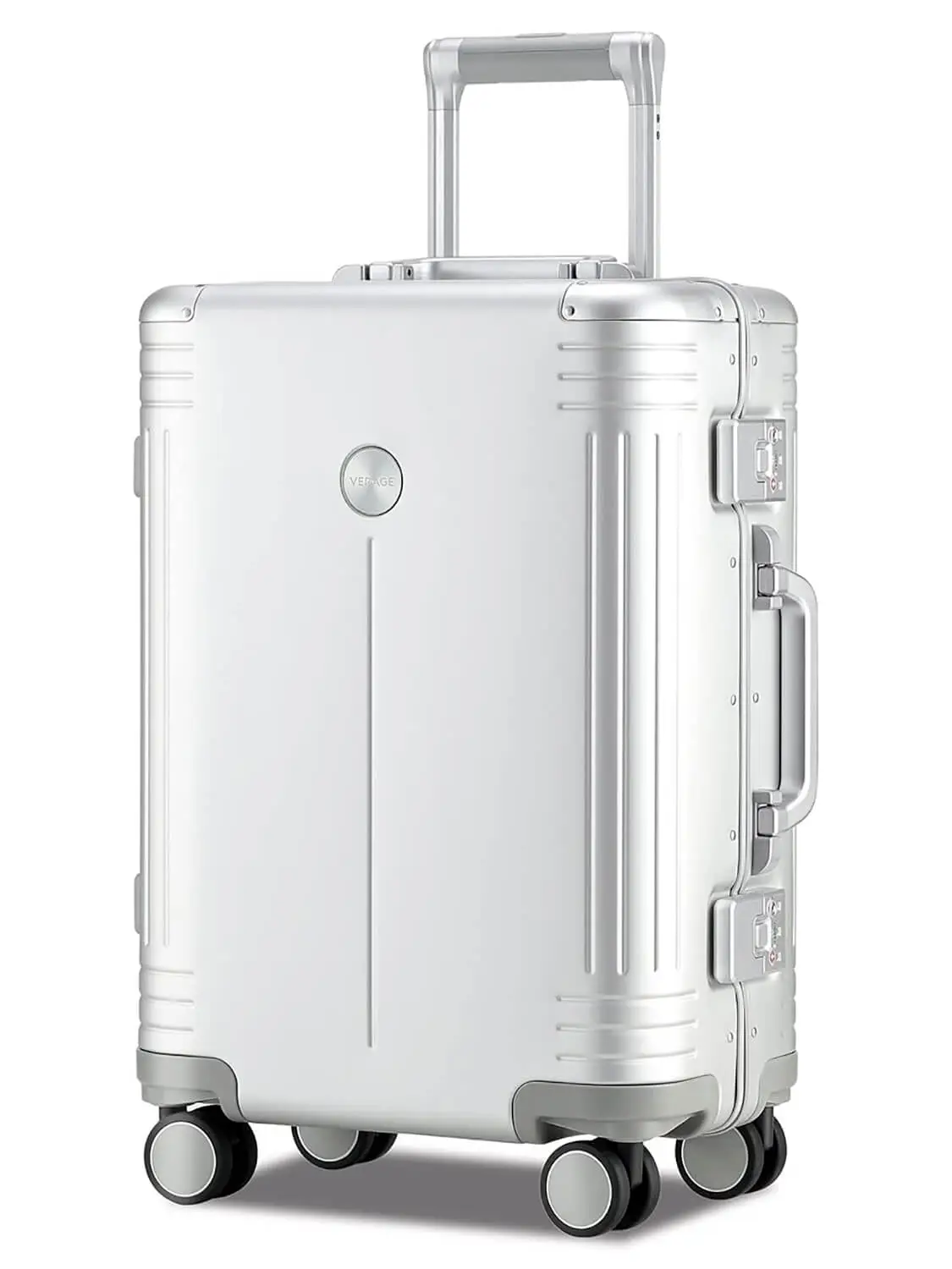 Алюминиевый чемодан на защелках со съемными колесами Verage GM20025W19 Birmingham Spinner S 53 см