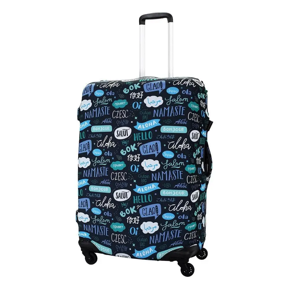 Чехол на средний чемодан Eberhart EBH679-M Blue Teal Hello Suitcase Cover M